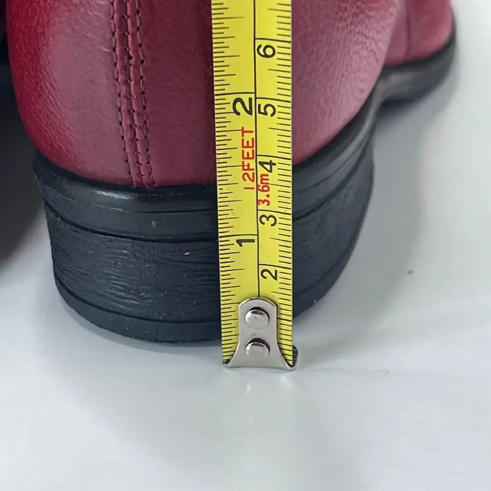Miz Mooz Sallie Wide Leather Side Zip Ankle Boot Scarlet Women's 5.5/EU36 NWB